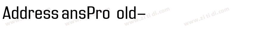 AddressSansPro Bold字体转换